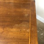 Vintage / Antique Wooden Dining Table / Square Carved Kitchen Table – 58488 – $79