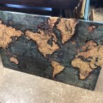 Large Wall Art / Artwork With World Map / 3D Design Canvas – 58507 – $59