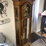 Large Grandfather Clock / Oak Floor Locking Clock By Howard Miller  – 58487 – $299