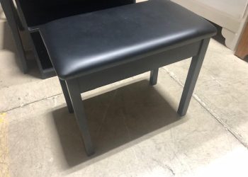 Small Metal Bench With Leather – Like / Vinyl Seat – 58765 – $29