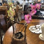 2 Color Plant / Double Orchid Stems In Burlap Planter By Pier 1 – 58985 – $35