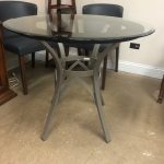 Round Glass / Metal Dining Table / Modern Kitchen Table – 58991 – $59