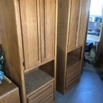 Solid Wood Tall Bookshelf With 2 Drawers & Top Cabinet / 2 Bookcases May Be Available – 59017/59018 – $79 Each