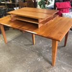 Solid Wood Amish Made Rectangle Dining Table With 4 Leaves – 58882 – $199