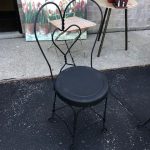 Painted Round Metal Dining Table Set / Indoor-  Outdoor Bistro Set With 2 Chairs / Parlor Style Kitchen Set – Set of 3 – 59066 – $149